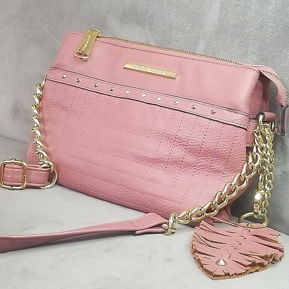 Steve Madden blush pink crossbody bag purse gold chain